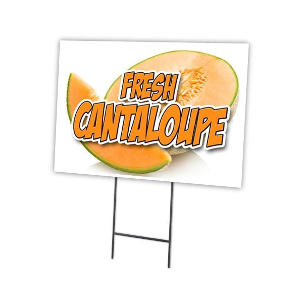 Signmission Fresh Cantaloupe Yard Sign & Stake outdoor plastic coroplast window, C-2436-DS-Fresh Cantaloupe C-2436-DS-Fresh Cantaloupe - main